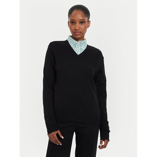 United Colors Of Benetton Sweter 103CD10BE Czarny Regular Fit ze sklepu MODIVO w kategorii Swetry damskie - zdjęcie 182686698