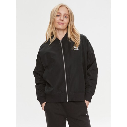 Puma Kurtka bomber T7 621689 Czarny Oversize ze sklepu MODIVO w kategorii Kurtki damskie - zdjęcie 182686699
