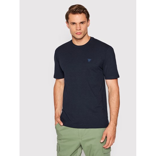 Guess T-Shirt Z2YI12 JR06K Granatowy Regular Fit ze sklepu MODIVO w kategorii T-shirty męskie - zdjęcie 182686747