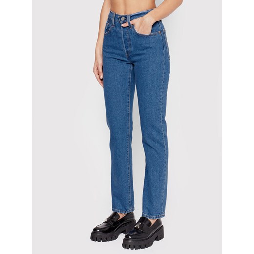 Levi's® Jeansy 501® Crop 36200-0225 Niebieski Cropped Fit ze sklepu MODIVO w kategorii Jeansy damskie - zdjęcie 182686828