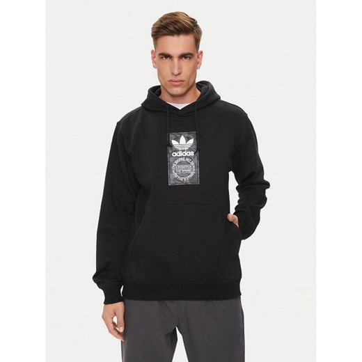 adidas Bluza Camo Label IZ2513 Czarny Regular Fit ze sklepu MODIVO w kategorii Bluzy męskie - zdjęcie 182686888
