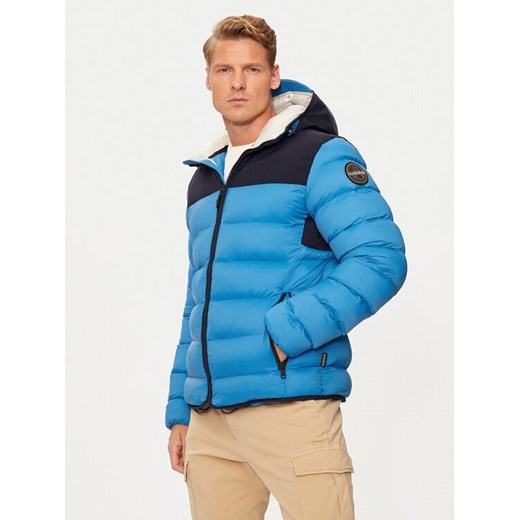 Napapijri Kurtka zimowa A-Arbogne NP0A4IBG Niebieski Regular Fit ze sklepu MODIVO w kategorii Kurtki męskie - zdjęcie 182686947