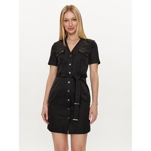 Morgan Sukienka koszulowa 212-RVANYA Czarny Slim Fit ze sklepu MODIVO w kategorii Sukienki - zdjęcie 182686975