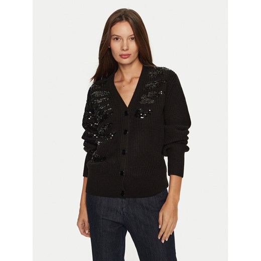 DKNY Kardigan P4MXAQ60 Czarny Regular Fit S MODIVO