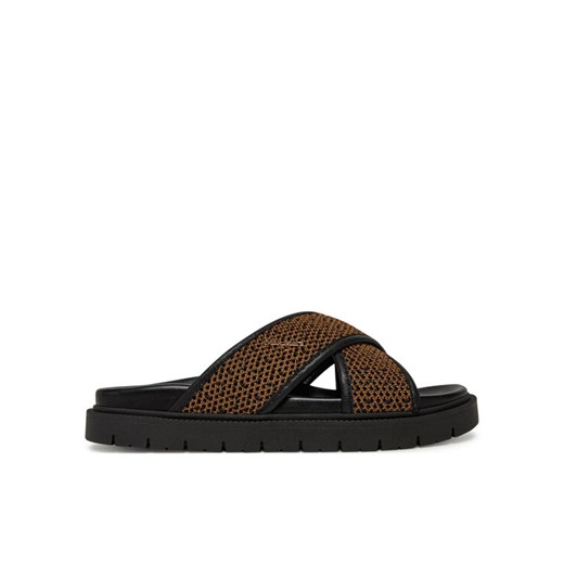 Max Mara Beachwear Klapki Party 25165210396 Brązowy ze sklepu MODIVO w kategorii Klapki damskie - zdjęcie 182687078