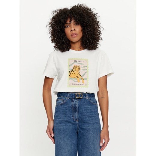 TWINSET T-Shirt 241TT2412 Biały Regular Fit ze sklepu MODIVO w kategorii Bluzki damskie - zdjęcie 182687118