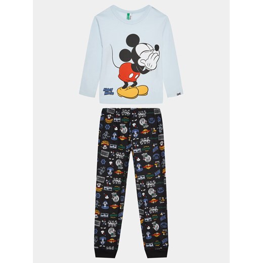 United Colors Of Benetton Piżama 3VR50P051 Szary Regular Fit ze sklepu MODIVO w kategorii Piżamy dziecięce - zdjęcie 182687177