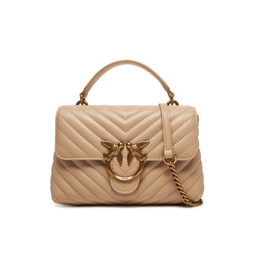 PINKO Torebka Love Lady Puff Mini Cl AI PE 25 PLTT 100044 A0GK Beżowy ze sklepu MODIVO w kategorii Kopertówki - zdjęcie 182687186