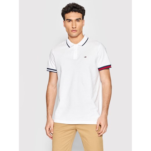 Tommy Jeans Polo Flag DM0DM12963 Biały Regular Fit Tommy Jeans XXL MODIVO