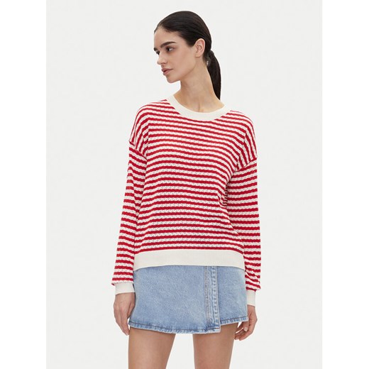 Pepe Jeans Sweter Poppy PL702278 Czerwony Regular Fit ze sklepu MODIVO w kategorii Swetry damskie - zdjęcie 182687297