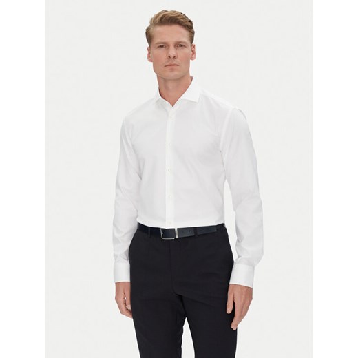 BOSS Koszula H-Hank 50538962 Biały Slim Fit ze sklepu MODIVO w kategorii Koszule męskie - zdjęcie 182687326