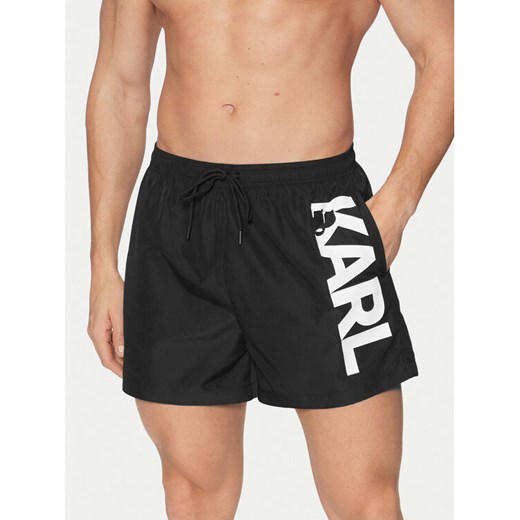 KARL LAGERFELD Szorty kąpielowe A1M46013 Czarny Regular Fit Karl Lagerfeld XS MODIVO