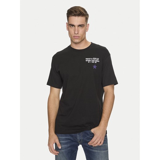 Replay T-Shirt M6884 .000.2660 Czarny Relaxed Fit ze sklepu MODIVO w kategorii T-shirty męskie - zdjęcie 182687355