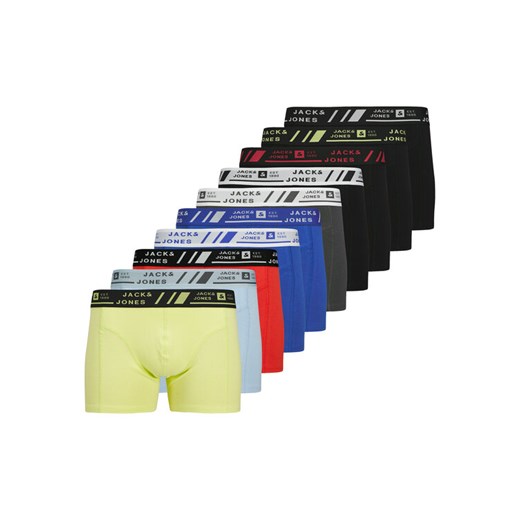 Jack&Jones Komplet 10 par bokserek Angus 12277578 Kolorowy ze sklepu MODIVO w kategorii Majtki męskie - zdjęcie 182687387