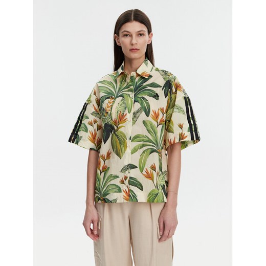 adidas Koszula FARM Premium JD6280 Zielony Loose Fit ze sklepu MODIVO w kategorii Koszule damskie - zdjęcie 182687418