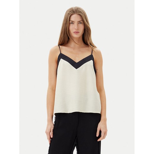 Vero Moda Top Denise 10329790 Beżowy Regular Fit ze sklepu MODIVO w kategorii Bluzki damskie - zdjęcie 182687429