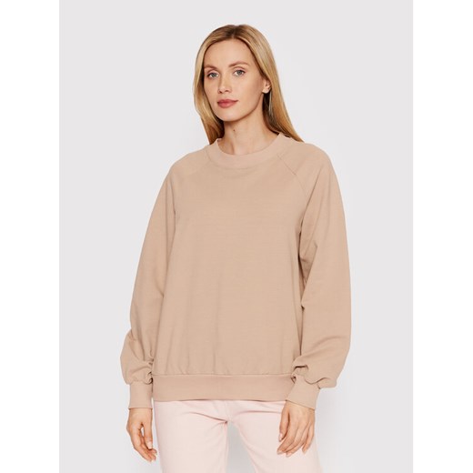DeeZee Bluza BLD0001 Beżowy Relaxed Fit ze sklepu MODIVO w kategorii Bluzy damskie - zdjęcie 182687445