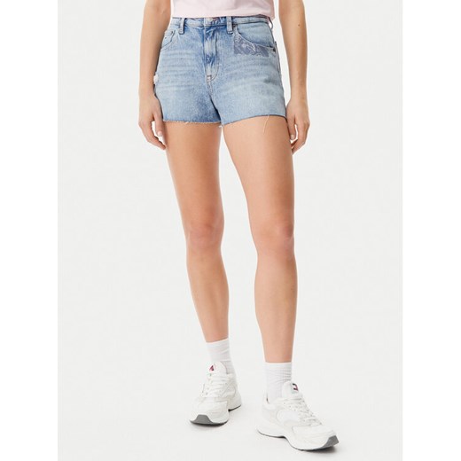 Tommy Jeans Szorty jeansowe DW0DW20087 Niebieski Slim Fit ze sklepu MODIVO w kategorii Szorty - zdjęcie 182687526