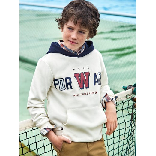 Mayoral Bluza 7447 Écru Regular Fit ze sklepu MODIVO w kategorii Bluzy chłopięce - zdjęcie 182687546