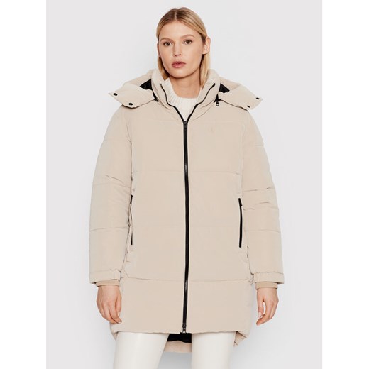 Calvin Klein Jeans Kurtka zimowa J20J216873 Beżowy Oversize ze sklepu MODIVO w kategorii Kurtki damskie - zdjęcie 182687606