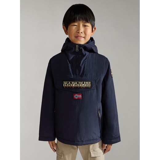 Napapijri Kurtka anorak NP0A4GNA S Granatowy Regular Fit ze sklepu MODIVO w kategorii Kurtki chłopięce - zdjęcie 182687635