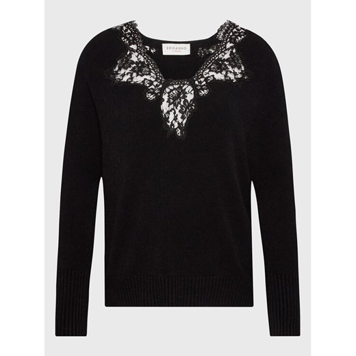 Ermanno Firenze Sweter M008EP1 Czarny Regular Fit ze sklepu MODIVO w kategorii Swetry damskie - zdjęcie 182687655
