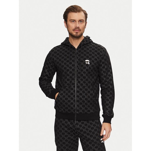 KARL LAGERFELD Bluza 705095 551951 Czarny Regular Fit ze sklepu MODIVO w kategorii Bluzy męskie - zdjęcie 182687727
