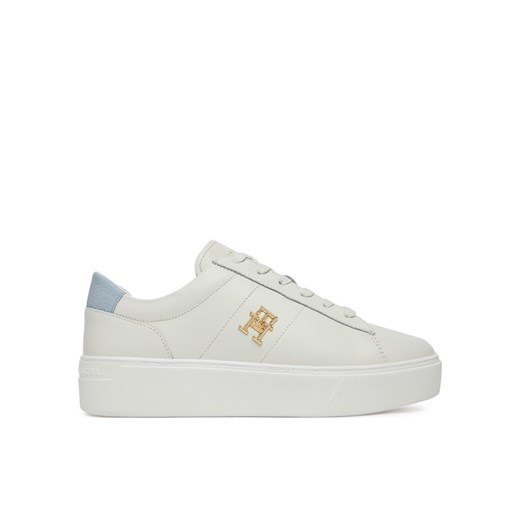 Tommy Hilfiger Sneakersy Platform Court Sneaker FW0FW08464 Biały ze sklepu MODIVO w kategorii Buty sportowe damskie - zdjęcie 182687747
