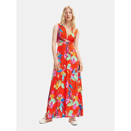 Desigual Sukienka letnia 23SWVW73 Czerwony Regular Fit ze sklepu MODIVO w kategorii Sukienki - zdjęcie 182687768