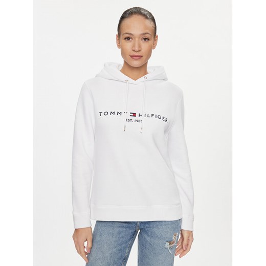 Tommy Hilfiger Bluza Heritage WW0WW31998 Biały Regular Fit ze sklepu MODIVO w kategorii Bluzy damskie - zdjęcie 182687838