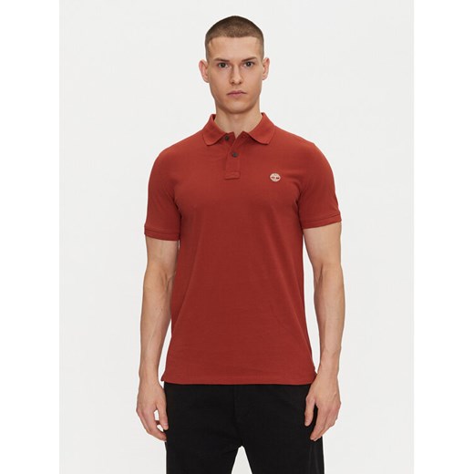Timberland Polo TB0A6VDP Czerwony Regular Fit ze sklepu MODIVO w kategorii T-shirty męskie - zdjęcie 182687938