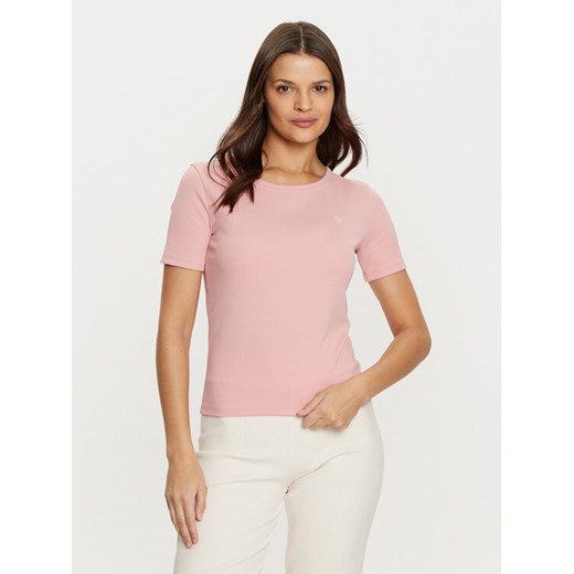 Guess T-Shirt V5RI04 KCLH0 Różowy Regular Fit ze sklepu MODIVO w kategorii Bluzki damskie - zdjęcie 182687957