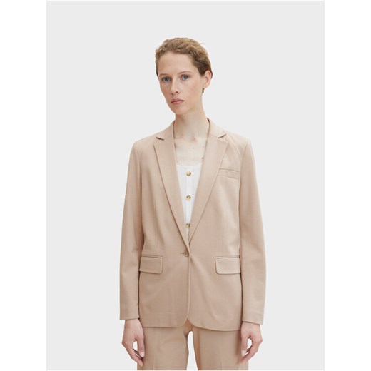 Tom Tailor Marynarka 1032858 Beżowy Regular Fit ze sklepu MODIVO w kategorii Marynarki damskie - zdjęcie 182688007