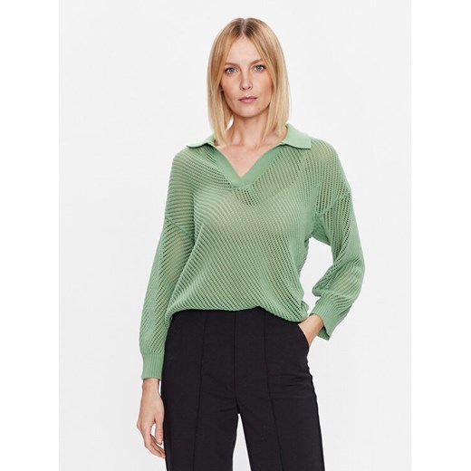 United Colors Of Benetton Polo 105FD300J Zielony Regular Fit ze sklepu MODIVO w kategorii Bluzki damskie - zdjęcie 182688045