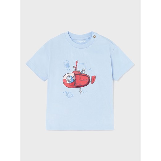 Mayoral T-Shirt 1029 Błękitny Regular Fit ze sklepu MODIVO w kategorii Koszulki niemowlęce - zdjęcie 182688087