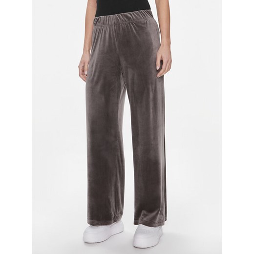 ONLY Spodnie dzianinowe Rebel 15311822 Szary Straight Fit ze sklepu MODIVO w kategorii Spodnie damskie - zdjęcie 182688125