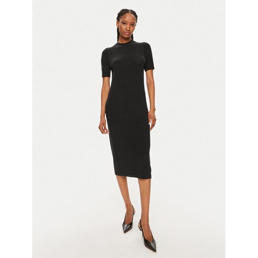 Calvin Klein Sukienka dzianinowa K20K207221 Czarny Slim Fit ze sklepu MODIVO w kategorii Sukienki - zdjęcie 182688189