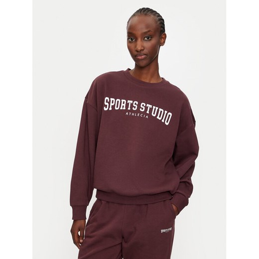 Athlecia Bluza Giannis W Crew Neck EA243363 Bordowy Regular Fit ze sklepu MODIVO w kategorii Bluzy damskie - zdjęcie 182688236