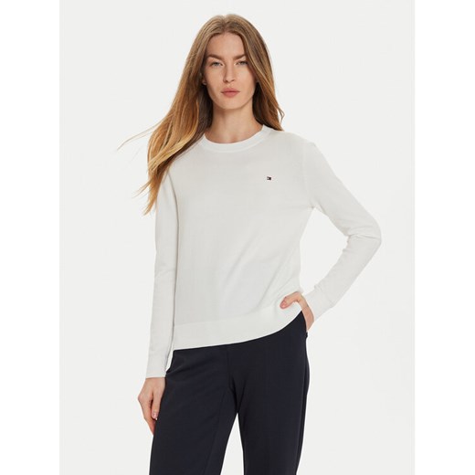 Tommy Hilfiger Sweter WW0WW44984 Écru Regular Fit ze sklepu MODIVO w kategorii Swetry damskie - zdjęcie 182688247