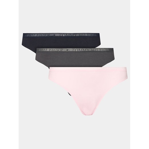 Tommy Hilfiger Komplet 3 par stringów UW0UW04890 Kolorowy ze sklepu MODIVO w kategorii Majtki damskie - zdjęcie 182688257