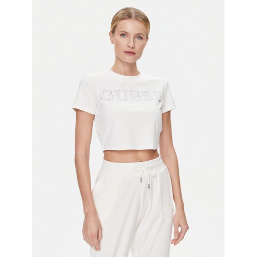 Guess T-Shirt V3BI01 KBXI2 Écru Boxy Fit Guess XL MODIVO