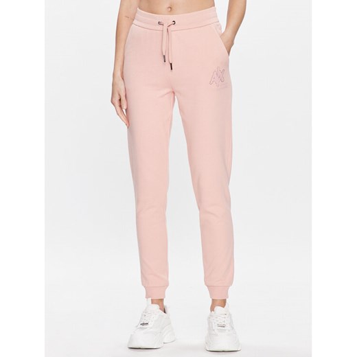 Armani Exchange Spodnie dresowe 3RYP94 YJCZZ 14AO Różowy Regular Fit ze sklepu MODIVO w kategorii Spodnie damskie - zdjęcie 182688318