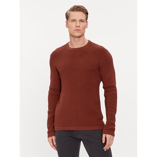 Selected Homme Sweter 16079776 Bordowy Regular Fit ze sklepu MODIVO w kategorii Swetry męskie - zdjęcie 182688399