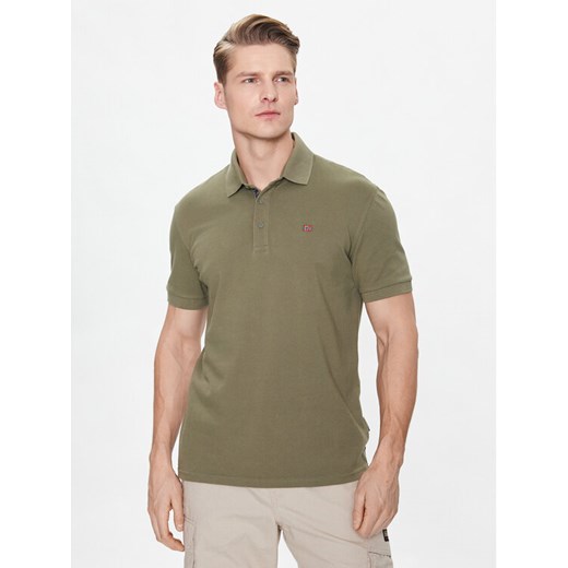 Napapijri Polo Eolanos 3 NP0A4GB3 Zielony Regular Fit ze sklepu MODIVO w kategorii T-shirty męskie - zdjęcie 182688438