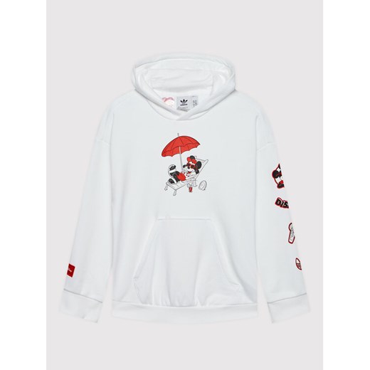 adidas Bluza Disney Mickey And Friends HF7578 Biały Relaxed Fit ze sklepu MODIVO w kategorii Bluzy męskie - zdjęcie 182688469