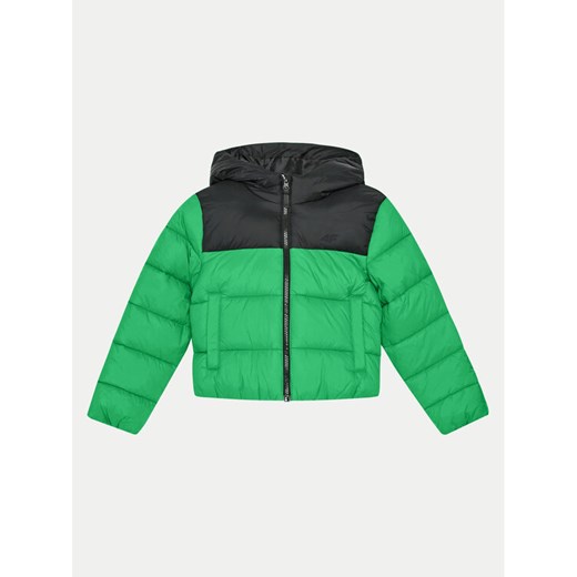 4F Kurtka zimowa 4FJWAW24TDJAM462 Zielony Regular Fit ze sklepu MODIVO w kategorii Kurtki chłopięce - zdjęcie 182688518