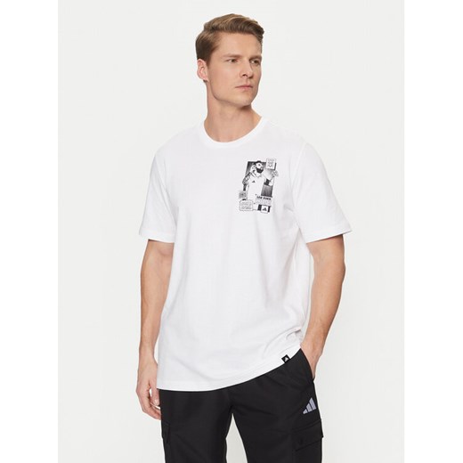 adidas T-Shirt Messi Icon Graphic JJ1414 Biały Regular Fit ze sklepu MODIVO w kategorii T-shirty męskie - zdjęcie 182688525