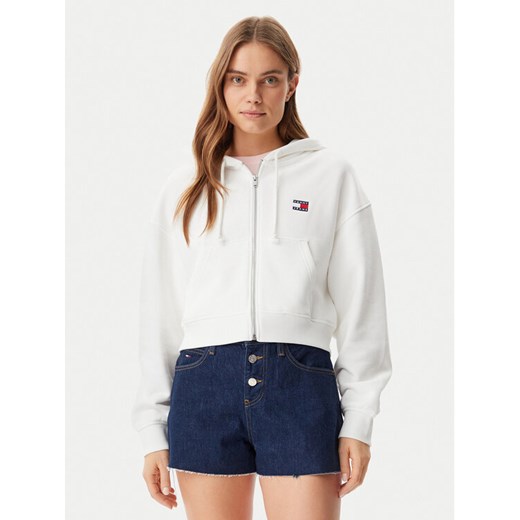 Tommy Jeans Bluza DW0DW21355 Biały Boxy Fit ze sklepu MODIVO w kategorii Bluzy damskie - zdjęcie 182688628