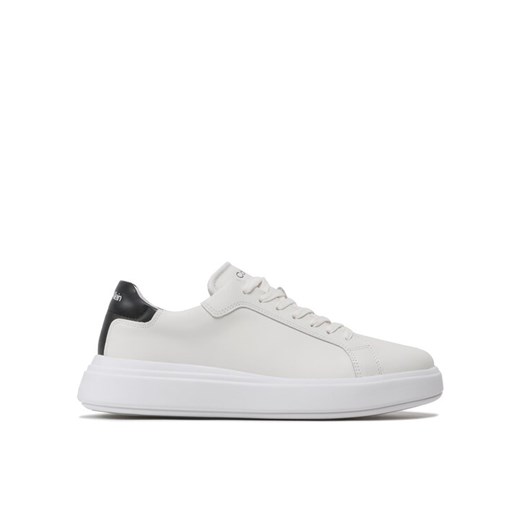 Calvin Klein Sneakersy Low Top Lace Up Lth HM0HM01016 Biały ze sklepu MODIVO w kategorii Trampki męskie - zdjęcie 182688639
