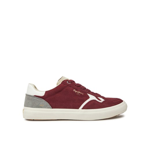 Pepe Jeans Sneakersy PMS31058 Bordowy ze sklepu MODIVO w kategorii Trampki męskie - zdjęcie 182688646